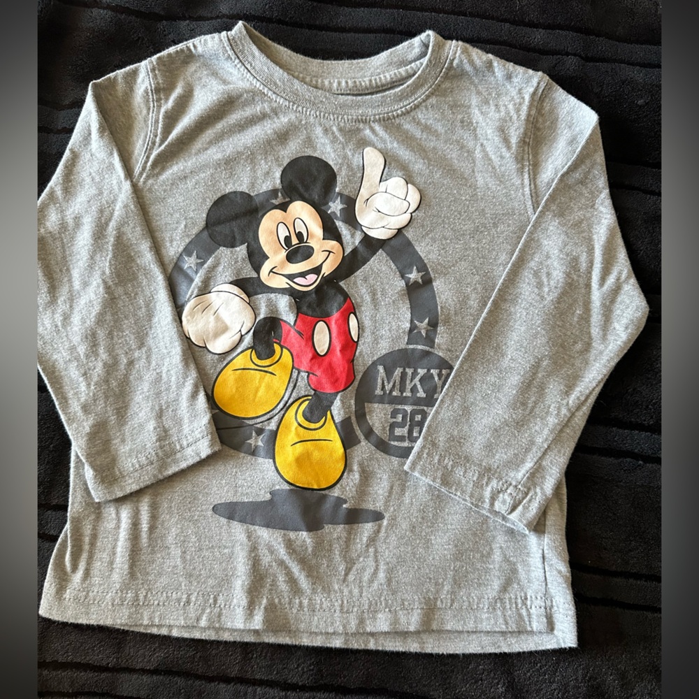Disney Mickey Mouse Clubhouse long sleeve shirt 4T Boys Gray